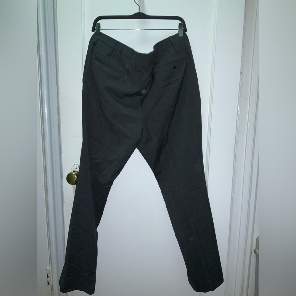Onward Reserve Mens Wool Flat Front Dress Chino Pants Charcoal Gray - Picture 2 of 2
